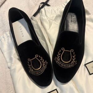 Gucci Black Leather Loafers